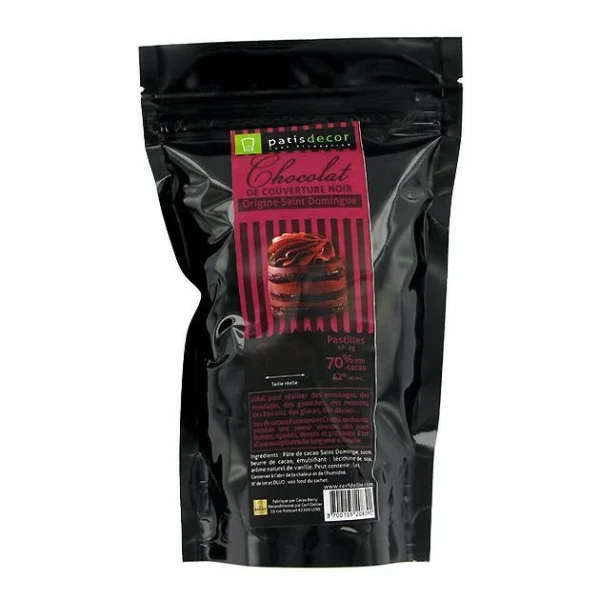 Chocolat Noir Origine St Domingue 250 g Patisdécor 1