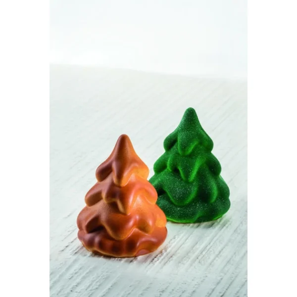 Moule Chocolat Mini Sapin de Noël Ø 9,5 x H 12 cm (x2) Pavoni 1