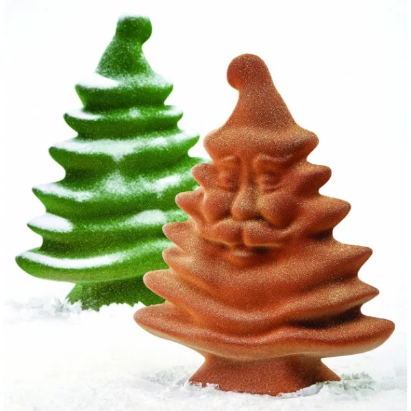 Moule Chocolat Sapin de Noël Vivant 16 x 7,5 cm x H 20 cm (x2) Pavoni 1